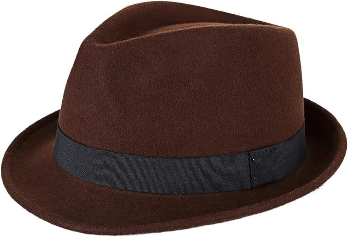 Men Winter Thick Warm Felt Fedora Hats Wool Gentleman Jazz Cap Male Classical Hat