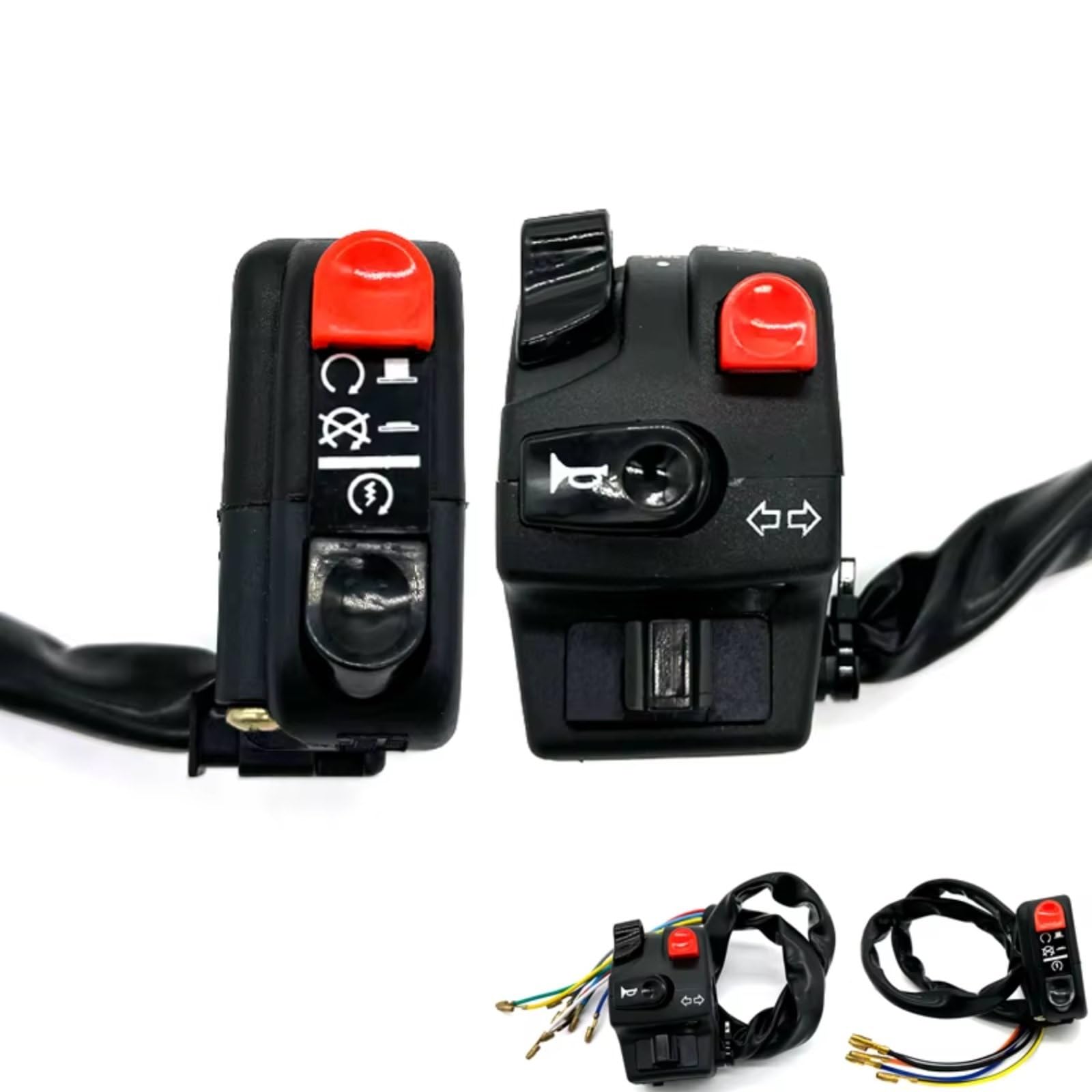 Lenkerschalter 22-mm-Motorradschalter-Lenkersteuerung Für Universellen Hupenknopf-Blinker, Elektrische Lampe, Lichtstart
