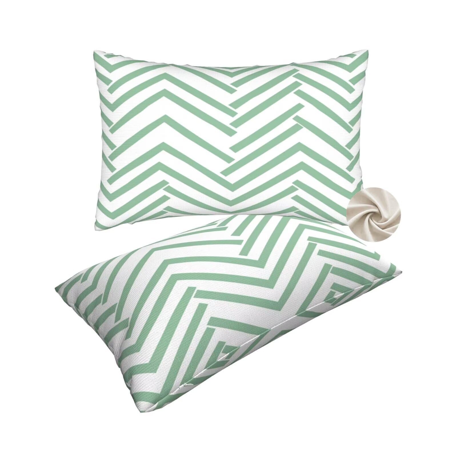 Housse de coussin vert 60x80 cm pour sublimer la décoration de votre salon ou grand lit