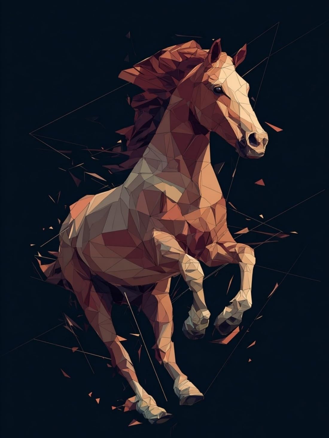 WANGWANGMIAO Paint by Numbers for Adults Beginner,Galloping Horse Painting by Number Kits On Canvas,DIY Color Oil Painting Acrylic Paints,Home Wall Decor 40x50cm/16x20in，with Frame