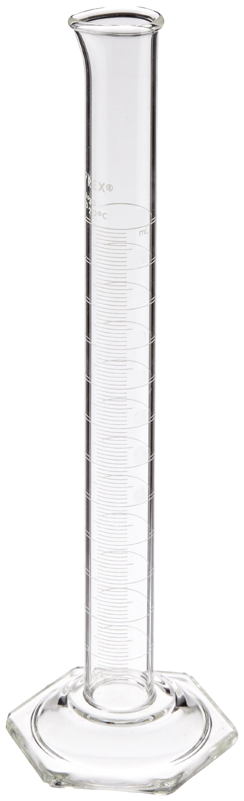 Corning Pyrex vista vidrio de borosilicato probeta graduada de clase A, para ofrecer, único Métricas Escala, 100ml Capacity, 12