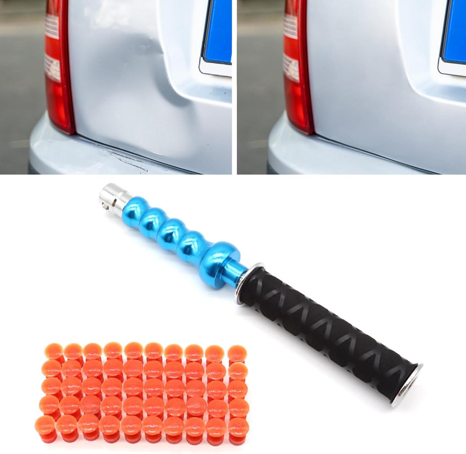 Multipurpose Professional Efficient Car Body Repair Set with Hails Dents Puller Hammer for Metal Surfaces DIYer Projects Hails Dents Removal Puller