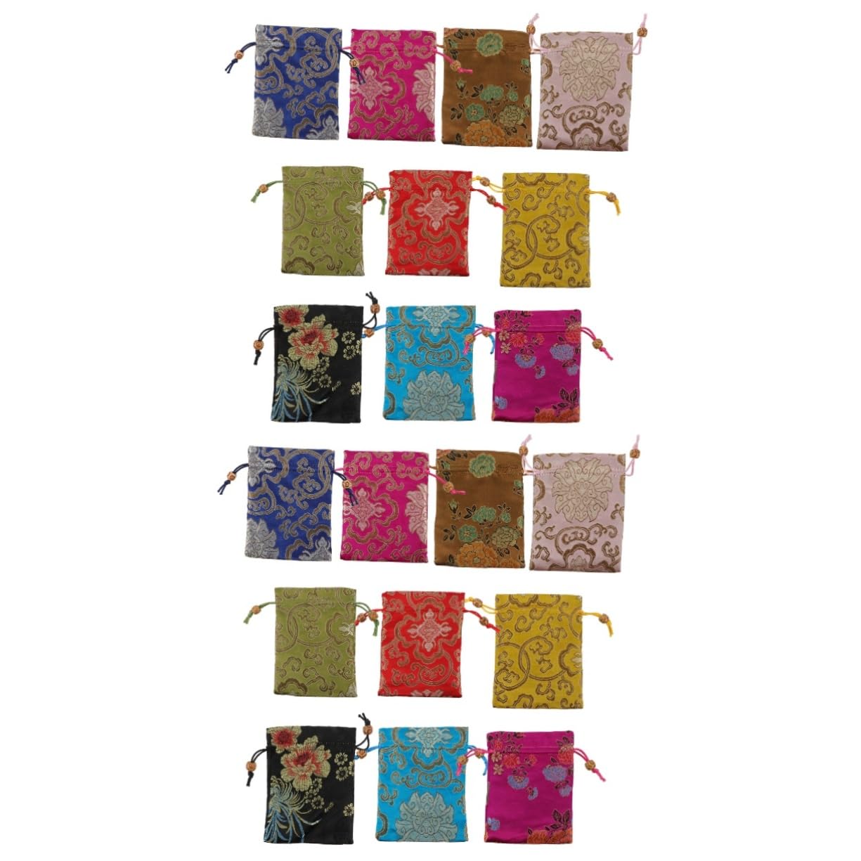 VALICLUD 20pezzi Sacchetti Portaconfetti Broccato Di Borse Per Matrimonio Con Design Elegante Per Caramelle e Piccoli Regali Riutilizzabili e Leggeri Stile Cinese