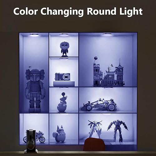 Miniatura 3 de Paquete de 6 luces inteligentes para debajo del gabinete, tira LED WiFi RGB con Alexa y Google Assistant, aplicación y control remoto, regulable,