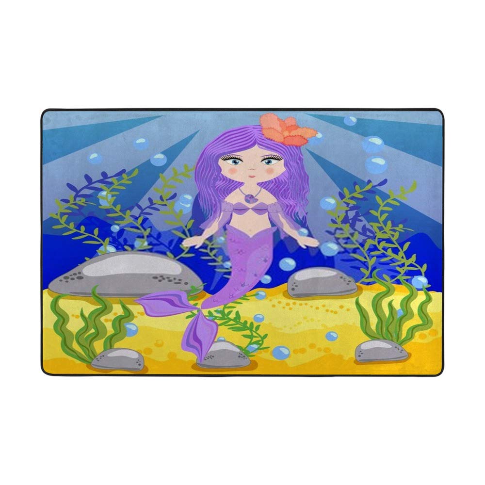 Tapis de patio moderne grand format 72X48Inch style sous-marin pour salon