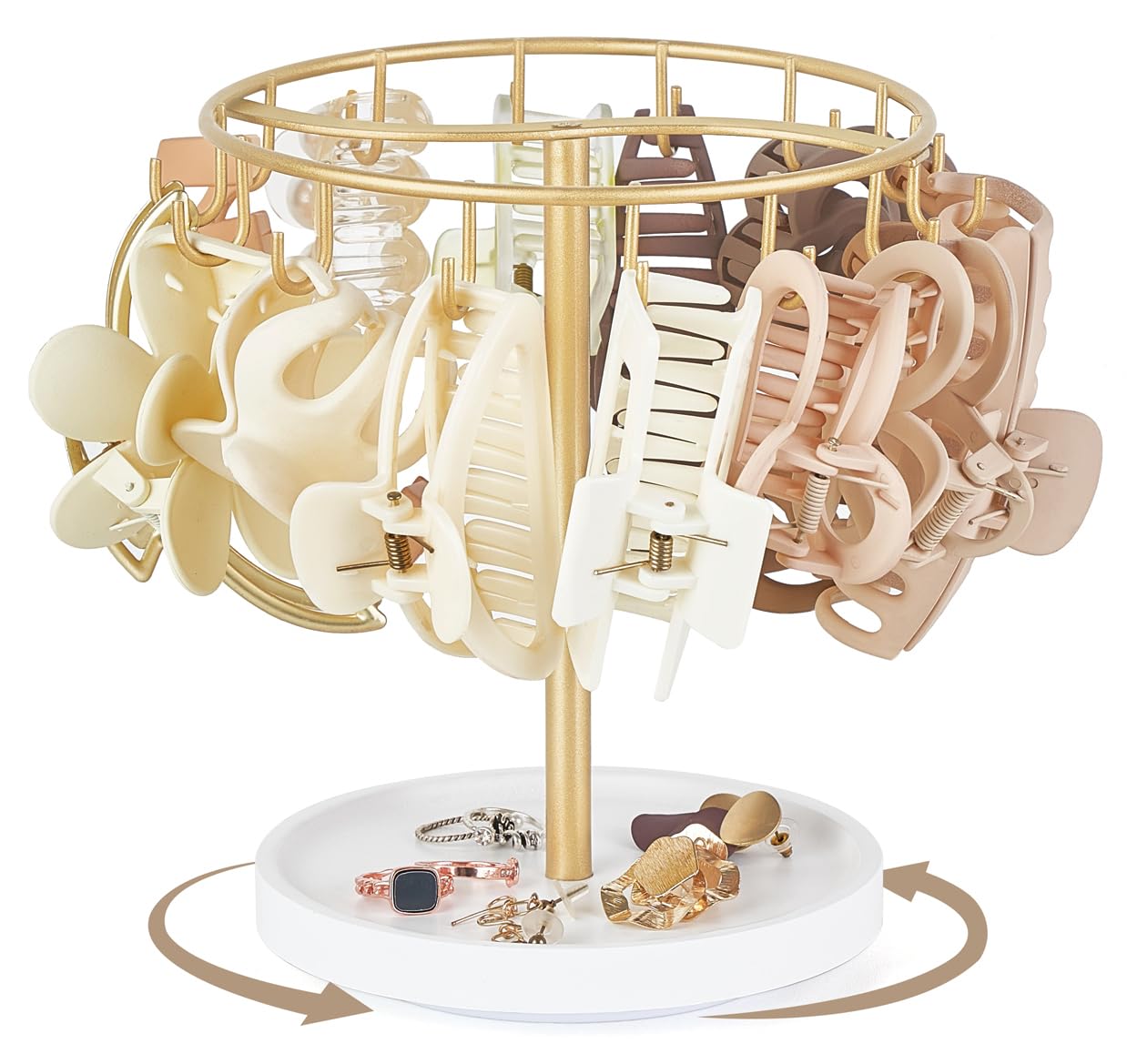 Amazon.com: Dahey 360 Degree Rotating Claw Clip Organizer Hair