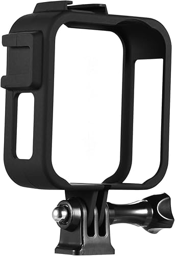 Andoer Funda de cámara de acción para cámara de plástico con marco protector de carcasa de vlog con soportes dobles de zapata fría para cámara