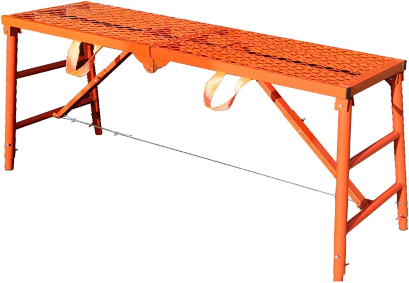 Work Platform,Iron Folding Horse StoolPortable Scaffolding,for Home Decoration,Lifting Items,Wall Painting(150x30cm)