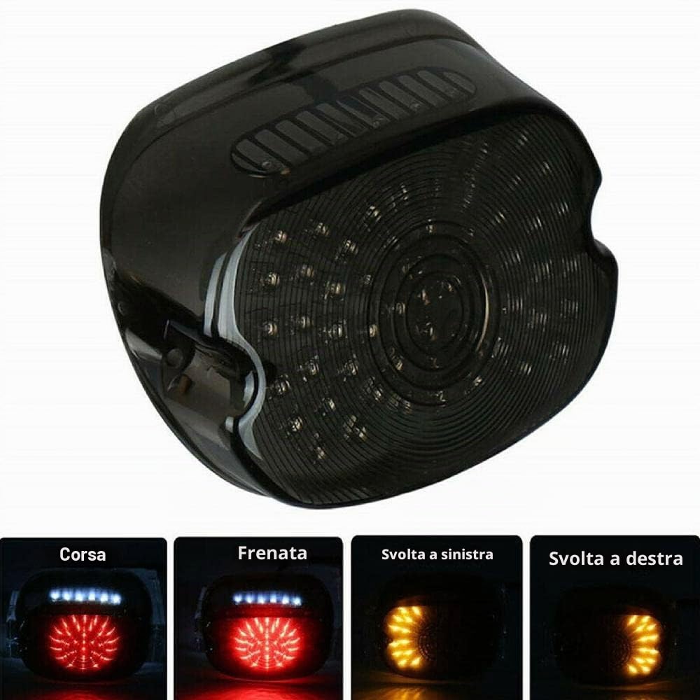 Riloer LED Smoke Tail Brake Light a basso profilo per Harley Dyna Road King glide bright