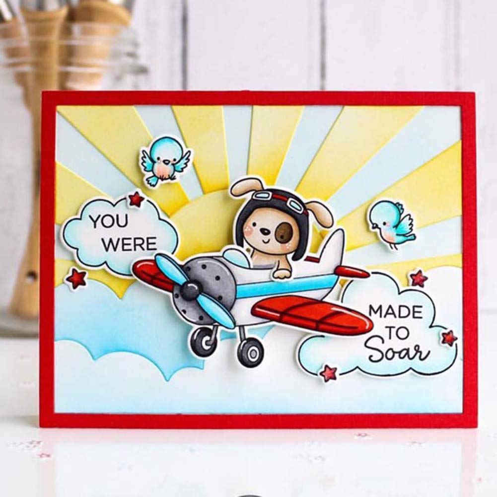 Lai-LYQ Stanzschablone Schiff & Flugzeug – Prägeschablone Für Scrapbooking, Kartenbasteln & DIY-Dekoration