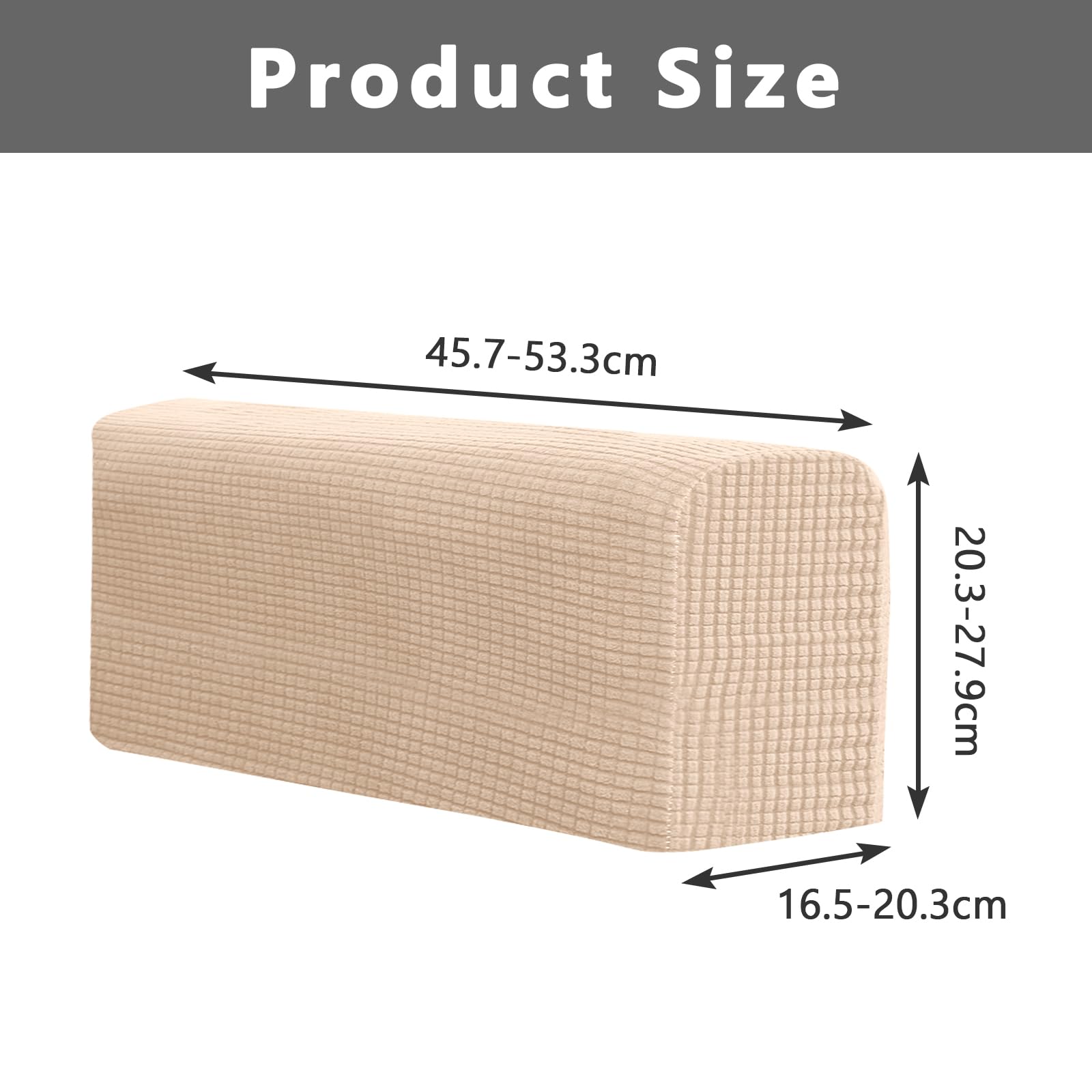Niuoppy 2Pcs Armchair Covers Protectors Slipcover, Sofa Arm Covers Anti-Slip - Image 2