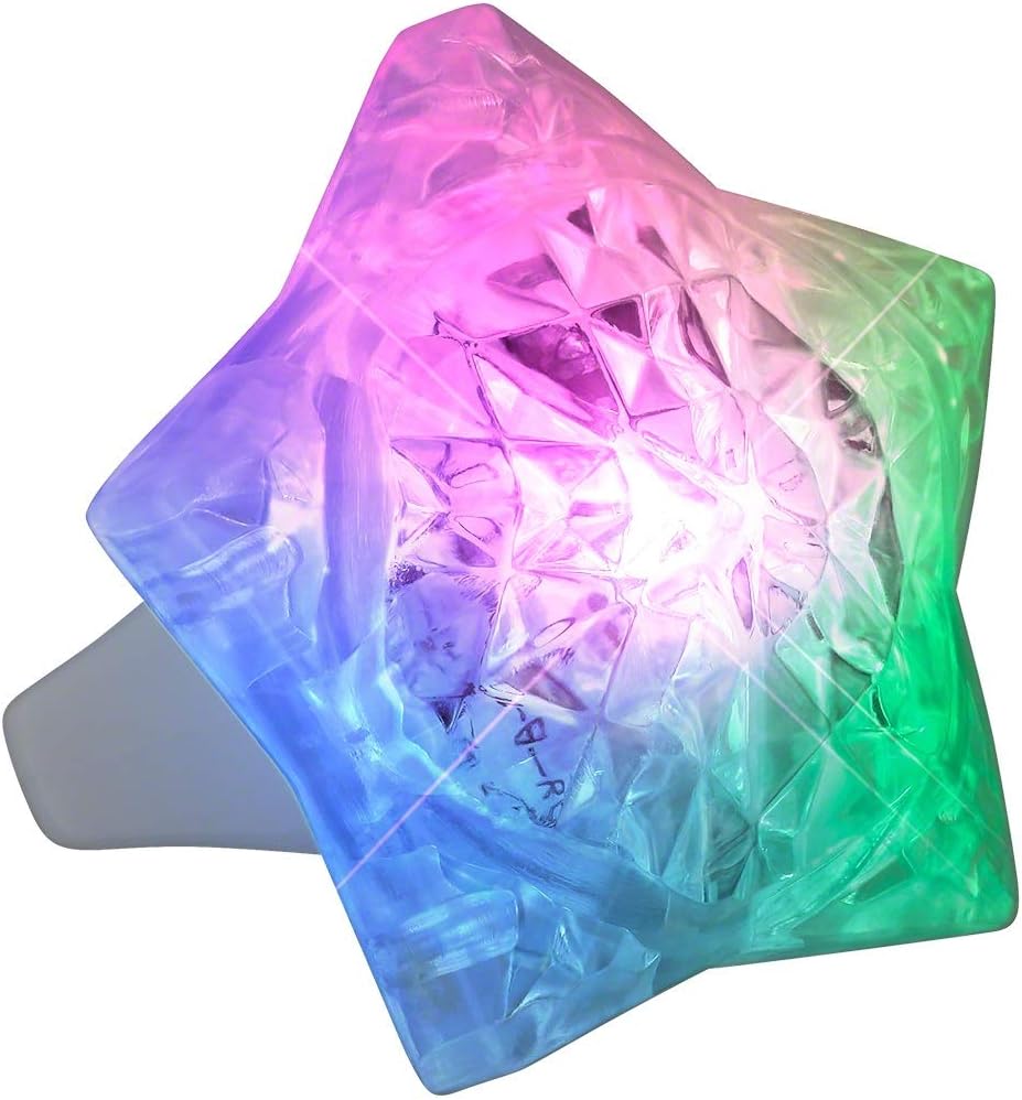 Light Up Ring LED Aurora Lights Crystal Star (Set of 12)
