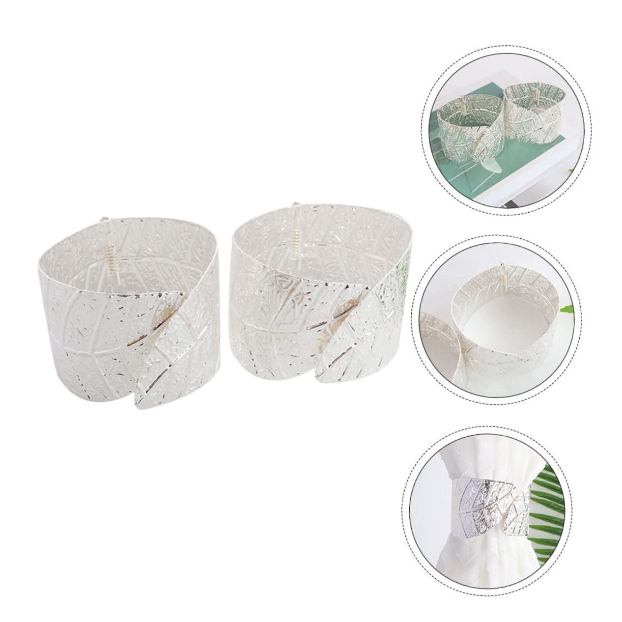 Garneck 2 Set Di Fibbie Per Tende Leggere E Delicate Con Design Creativo A Forma Di Foglia Facili Da Riporre Multiuso 2 Pezzi*2