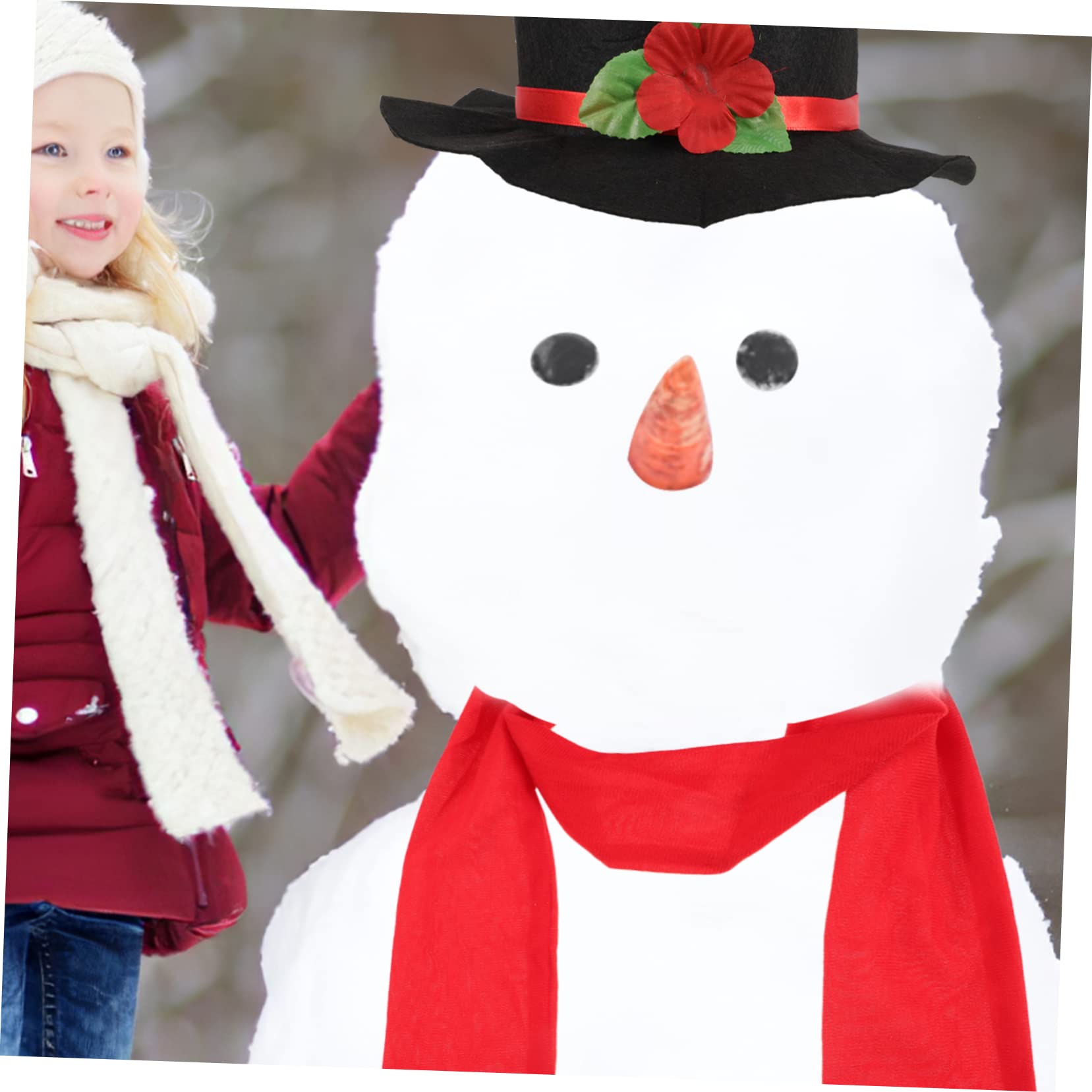 PRETYZOOM 3 Sätze Schneemann Verkleiden Sich Weihnachts-schneemann-kit Weihnachtsschneemann Dekore Dekorative Schneemann-Requisite Schneemann-kleidungszubehör Schneemann-schal Polyester