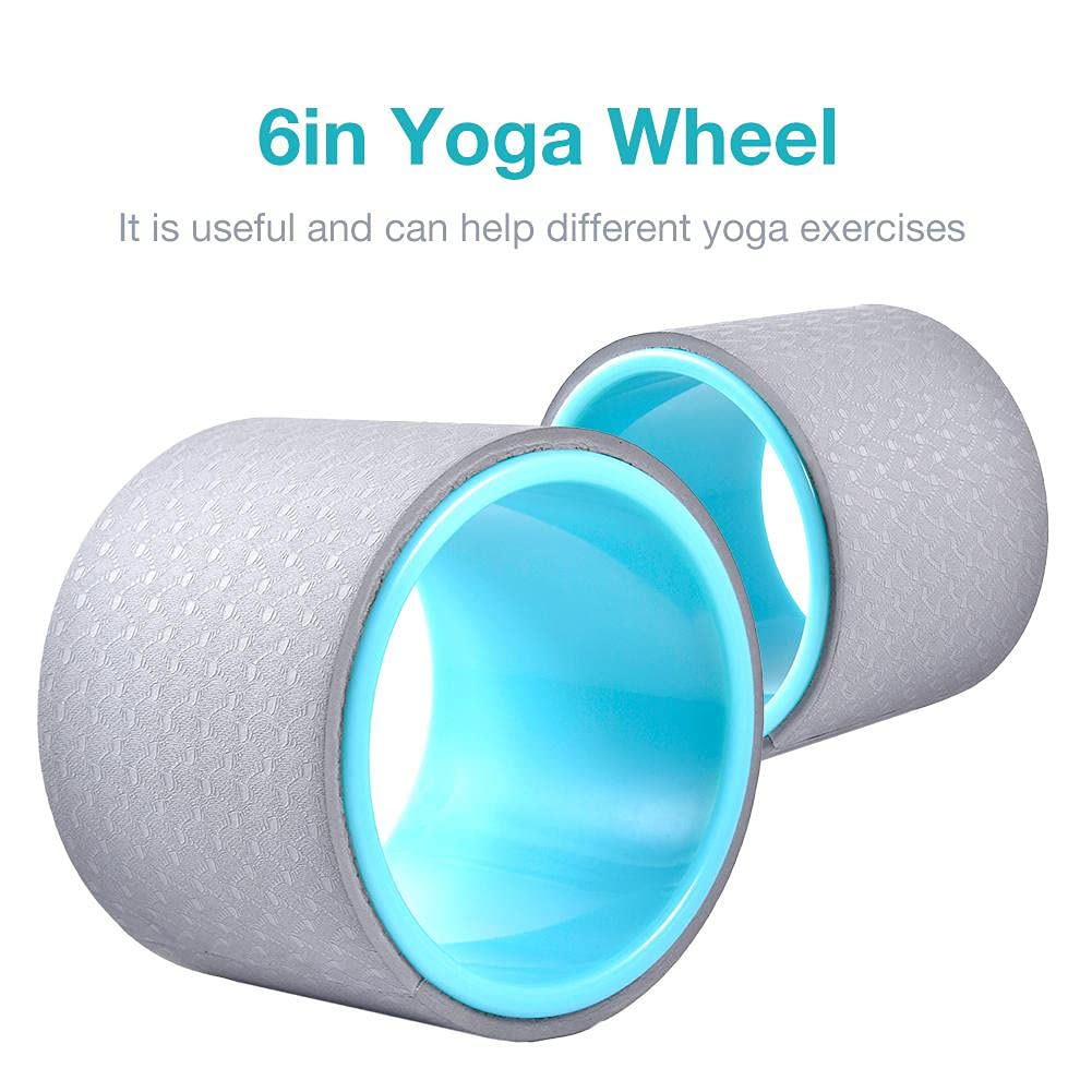 6Pollici Yoga Pilates Circle TPE Yoga Fitness Roller Wheel Strumento di Allenamento per La Schiena Dimagrante Anello Pilates A Forma di Vita Magica