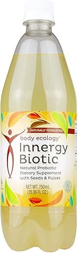 Body Ecology InnergyBiotic - Suplemento dietético probiótico líquido fermentado naturalmente y bebida energética | Bebida probiótica orgánica, sin