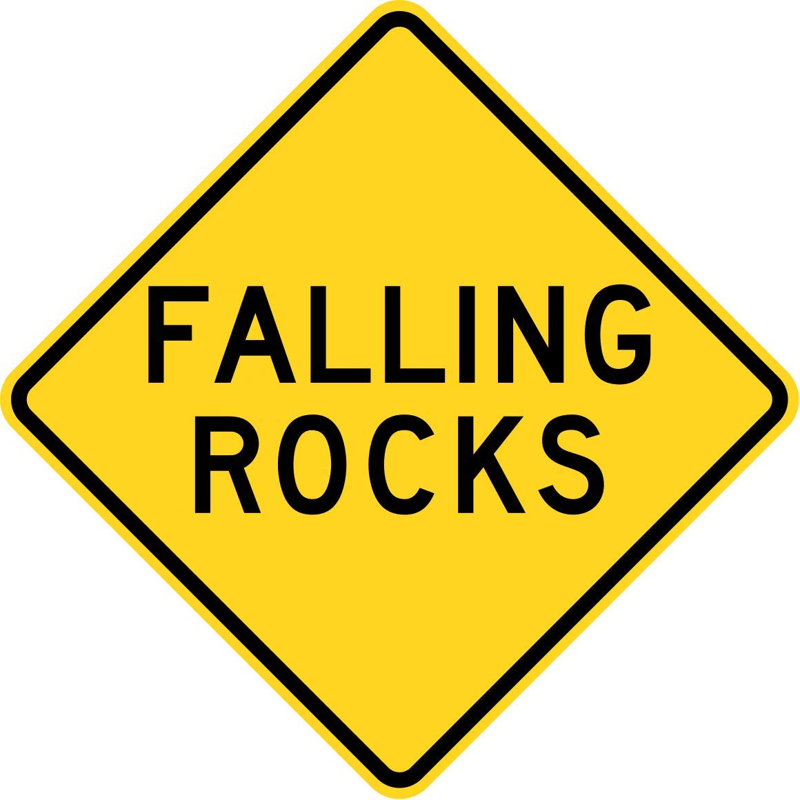 Amazon.com: Vinyl Stickers - Bundle - Safety and Warning Signs Stickers - Falling Rocks, Pennsylvania and Hawaii - 3 Pack (3.5" x 5") : Arts, Crafts & Sewing