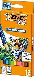 BIC, Lápis de Cor Premium, BIC KIDs, 12 cores