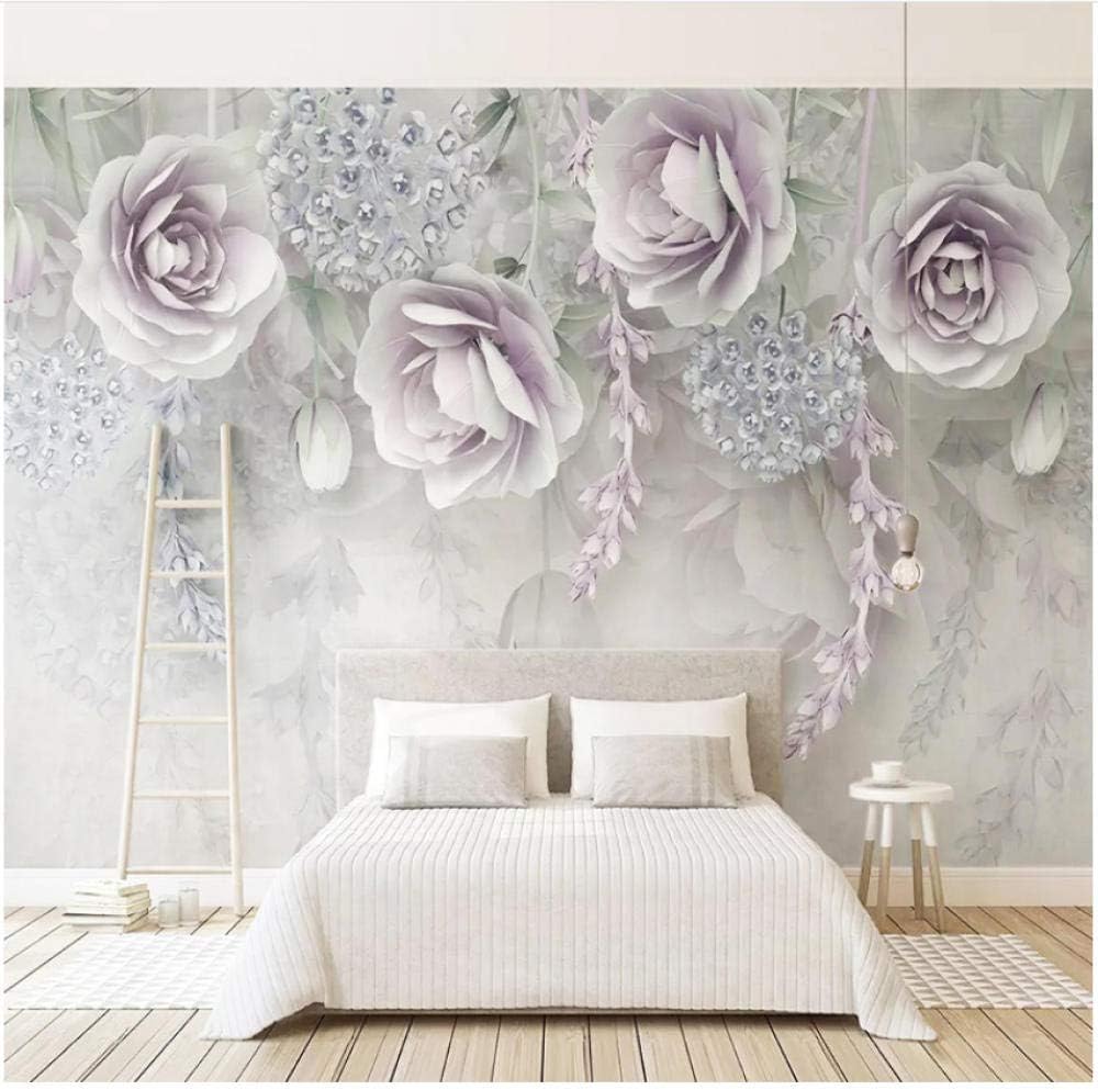 Amazon Xbwy 装飾壁画現代の薄紫の花の壁紙壁画リビングルームの背景の壁の装飾壁画 0x140cm 壁紙 Amazon Xbwy 装飾壁画現代の薄紫の花の壁紙壁画リビングルームの背景の壁の装飾壁画 0x140cm 壁紙