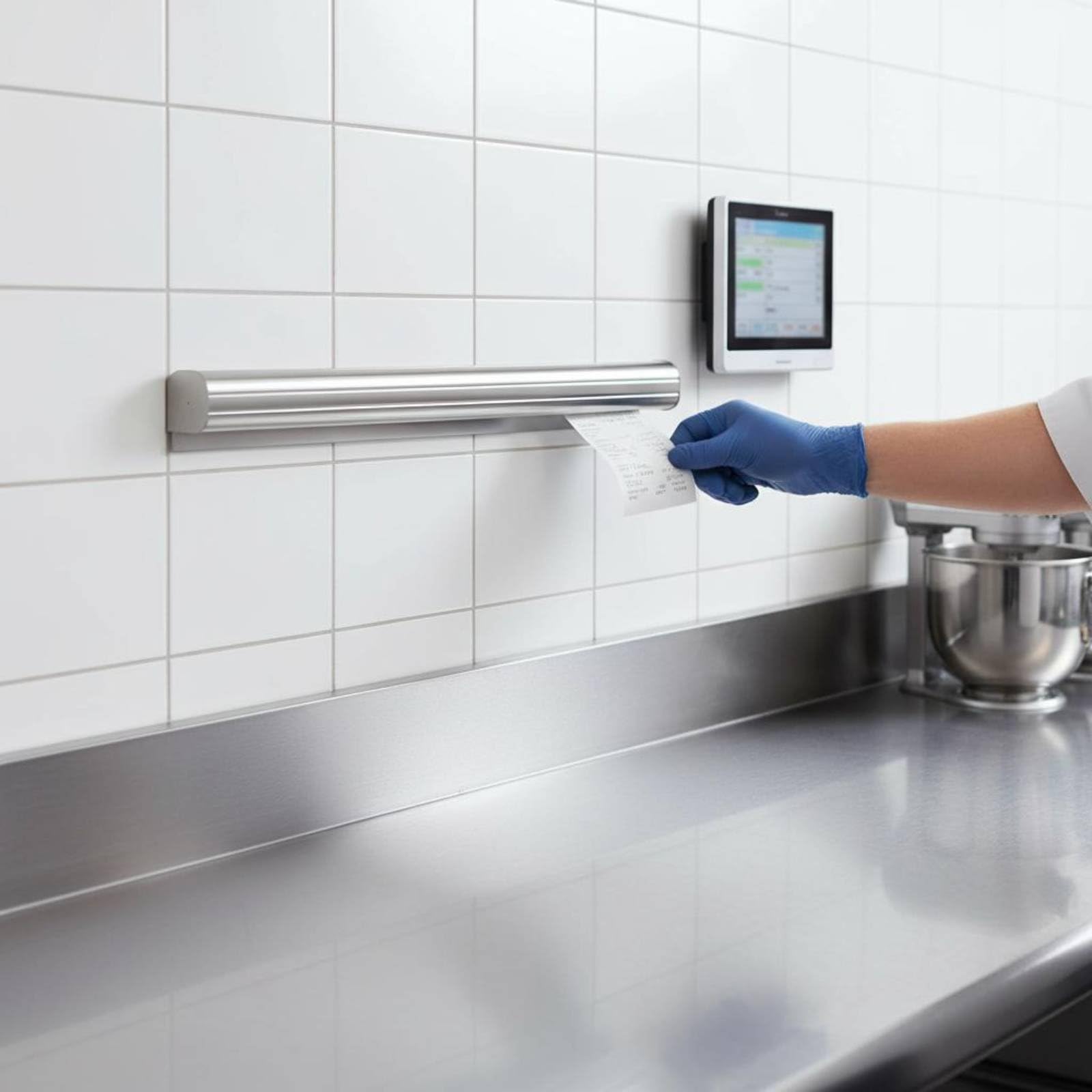Bonleiste aus Aluminium, Bedienung Küchen-Bonhalter für Küche