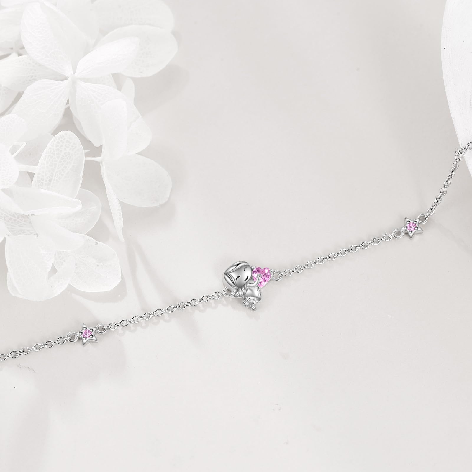 VONALA Engel Armbänder Mädchen 925 Sterling Silber Süßer Armband Schmuck für Damen