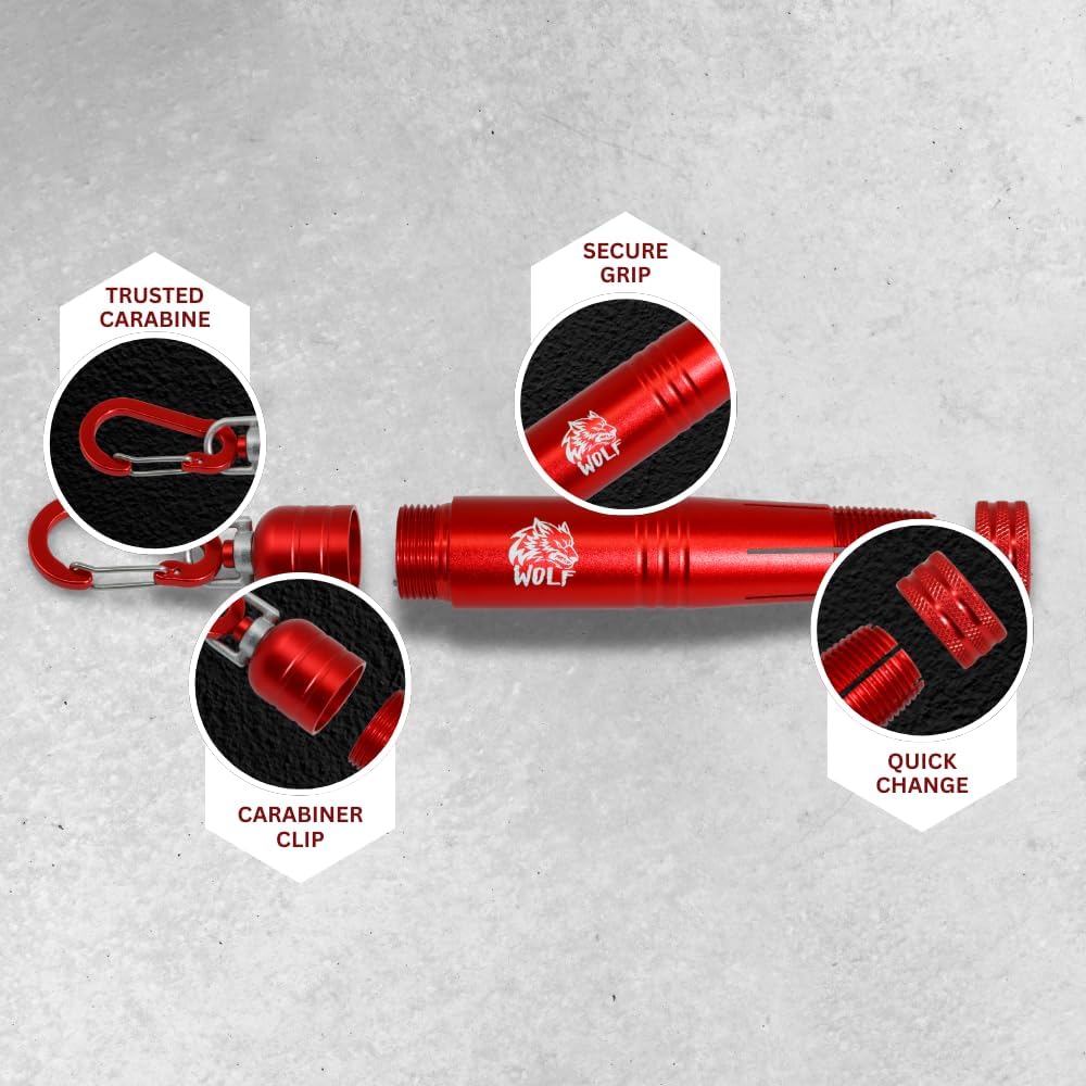 WOLF Metal Lumber Keel Crayon Holder | ½’’ Round or Hexagonal | Kio | Ambidextrous & Contoured Grip Handle | Construction Carpenter thumbnail