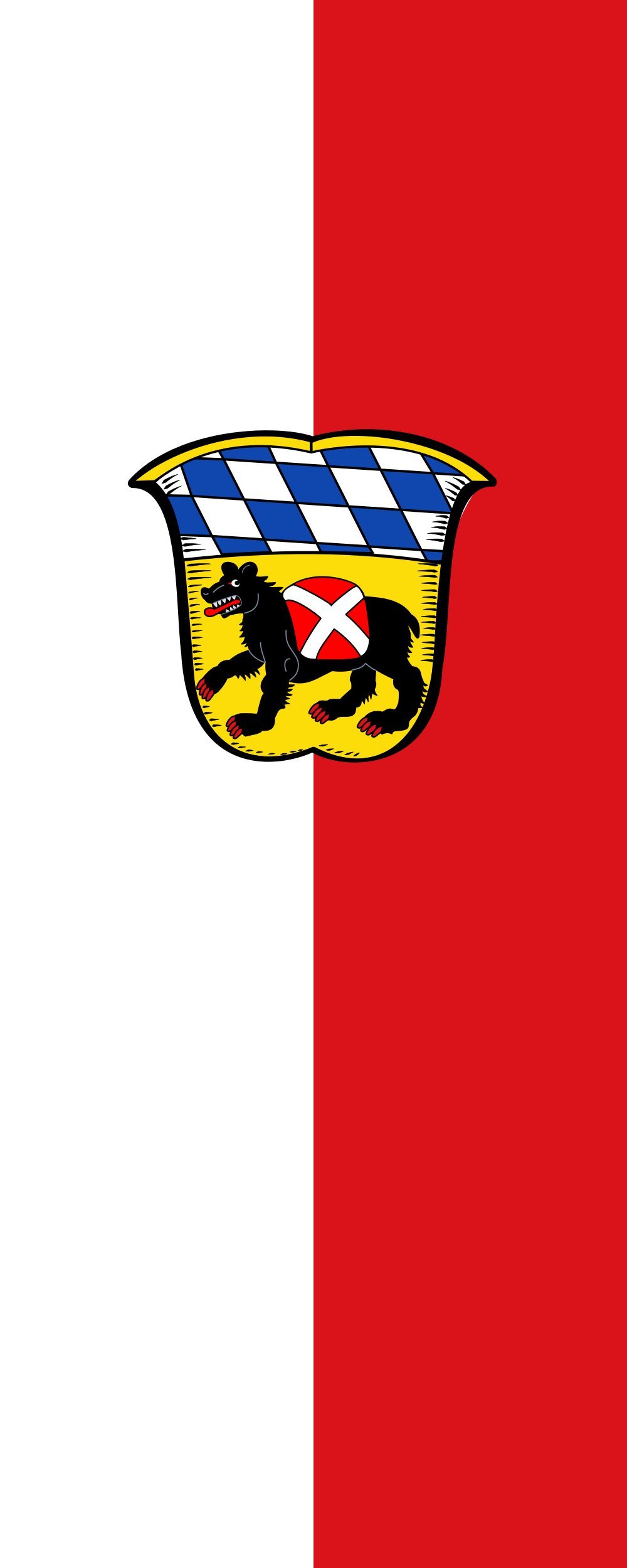 Drapeau Freising GKSt pour pavoisement officiel vertical de 300x120cm