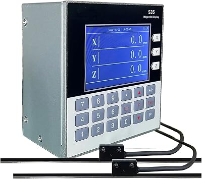 جهاز تشفير بمقياس خطي عالي الدقة، مجموعة شاشات LCD صغيرة لقراءة tTtl، مخرطة بصرية صينية مغناطيسية ثنائية المحور، مقاييس خطية إلكترونية، قياس رقمي لآلة المخرطة، آلة الطحن، أدوات DRO (S35-3-4M)