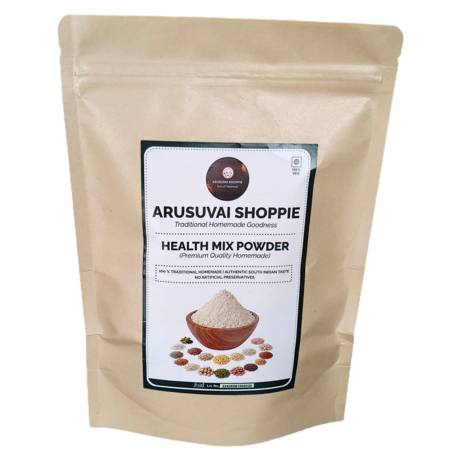 Arusuvai Shoppie Traditional Home Made Health Mix Powder 250g-image-1