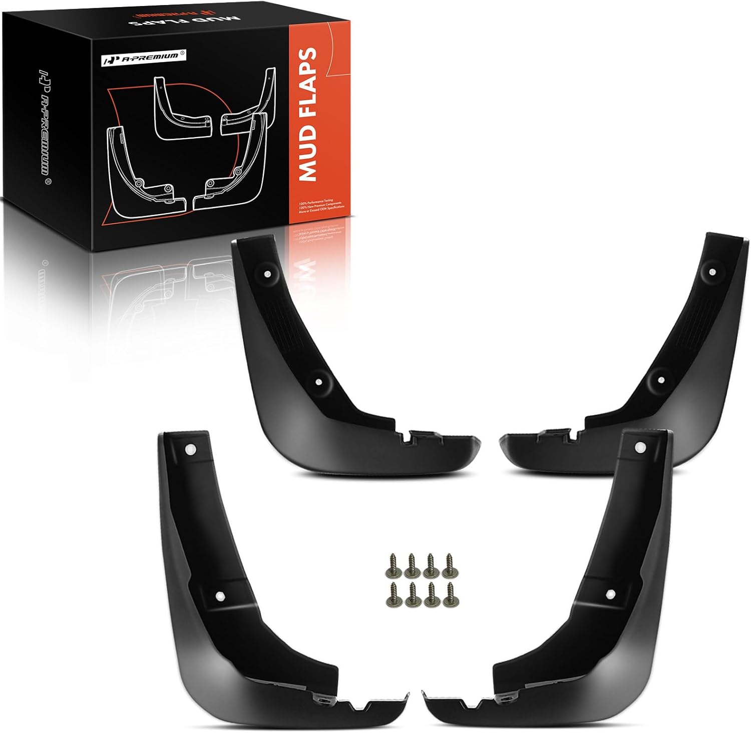 A-Premium Set of 4PCS Mud Flaps Splash Guards Mudguards Mudflaps Compatible with Mazda GJ Series 6, 2014 2015 2016, Black Color, Front LH RH and Rear LH RH