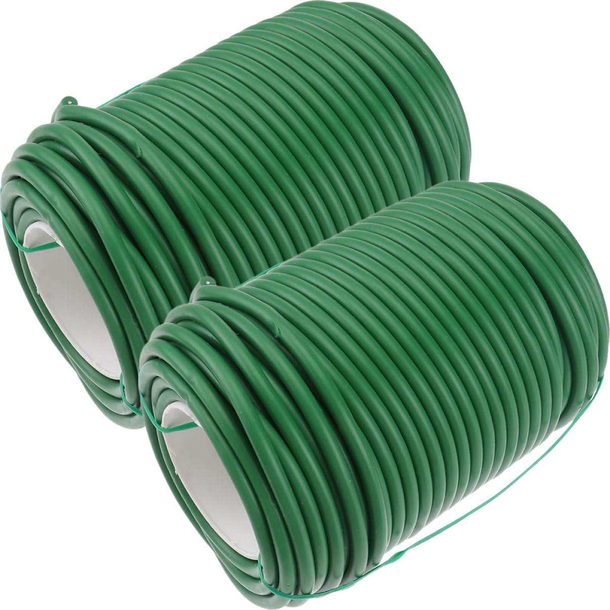 Attache de Jardin 2 Rouleaux Tpr et Fer pour Fleurs et Arbustes Vert