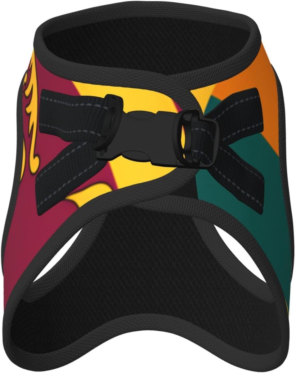 Sri Lanka Flag Pet Vest Small Size Dog Harness and Leash Set for Training, Reflective & Adjustable Without Accessories Medium
