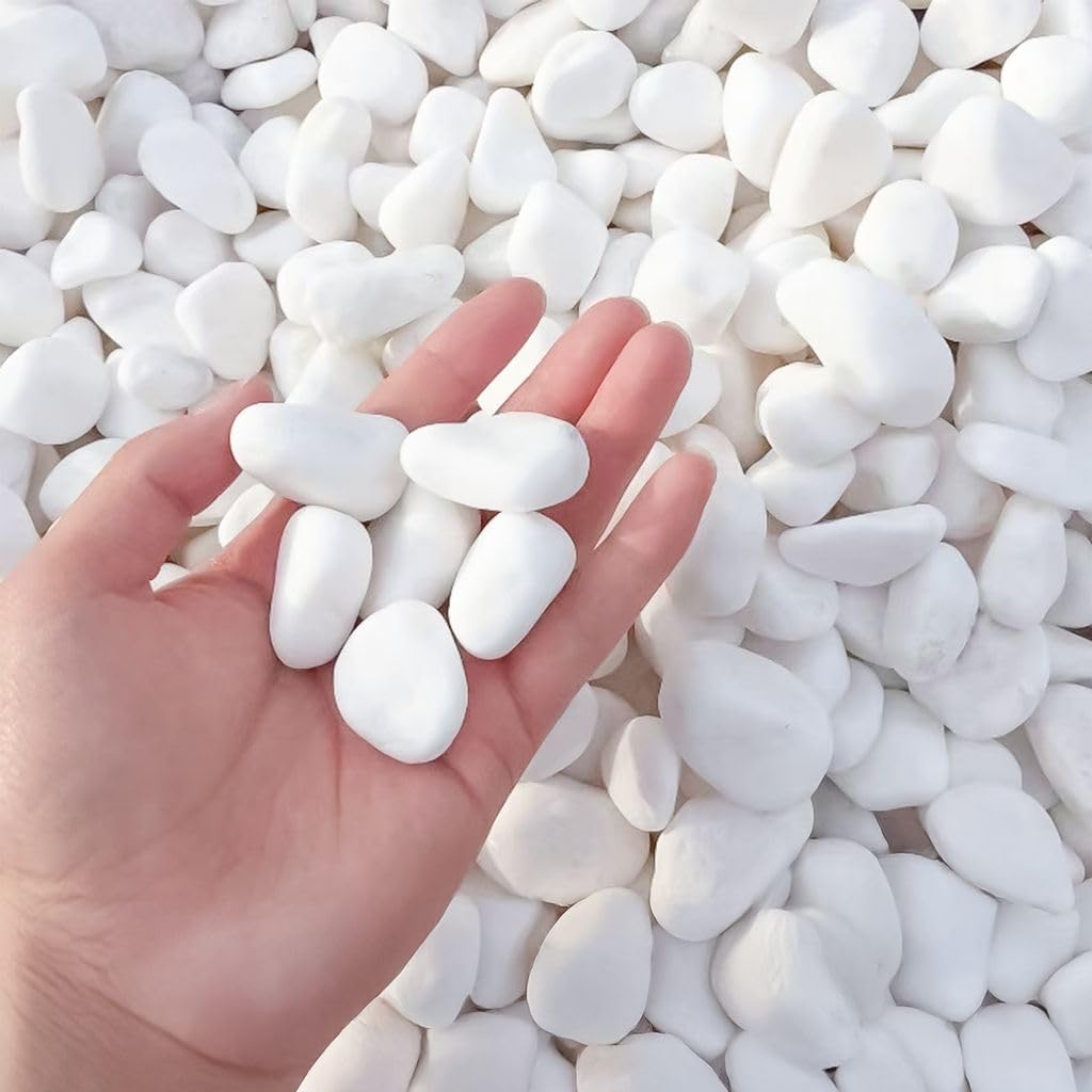 玉砂利 白 20kg 砂利 庭 砂利石 砂利敷き 庭石 敷石 砂利 5個セット 白