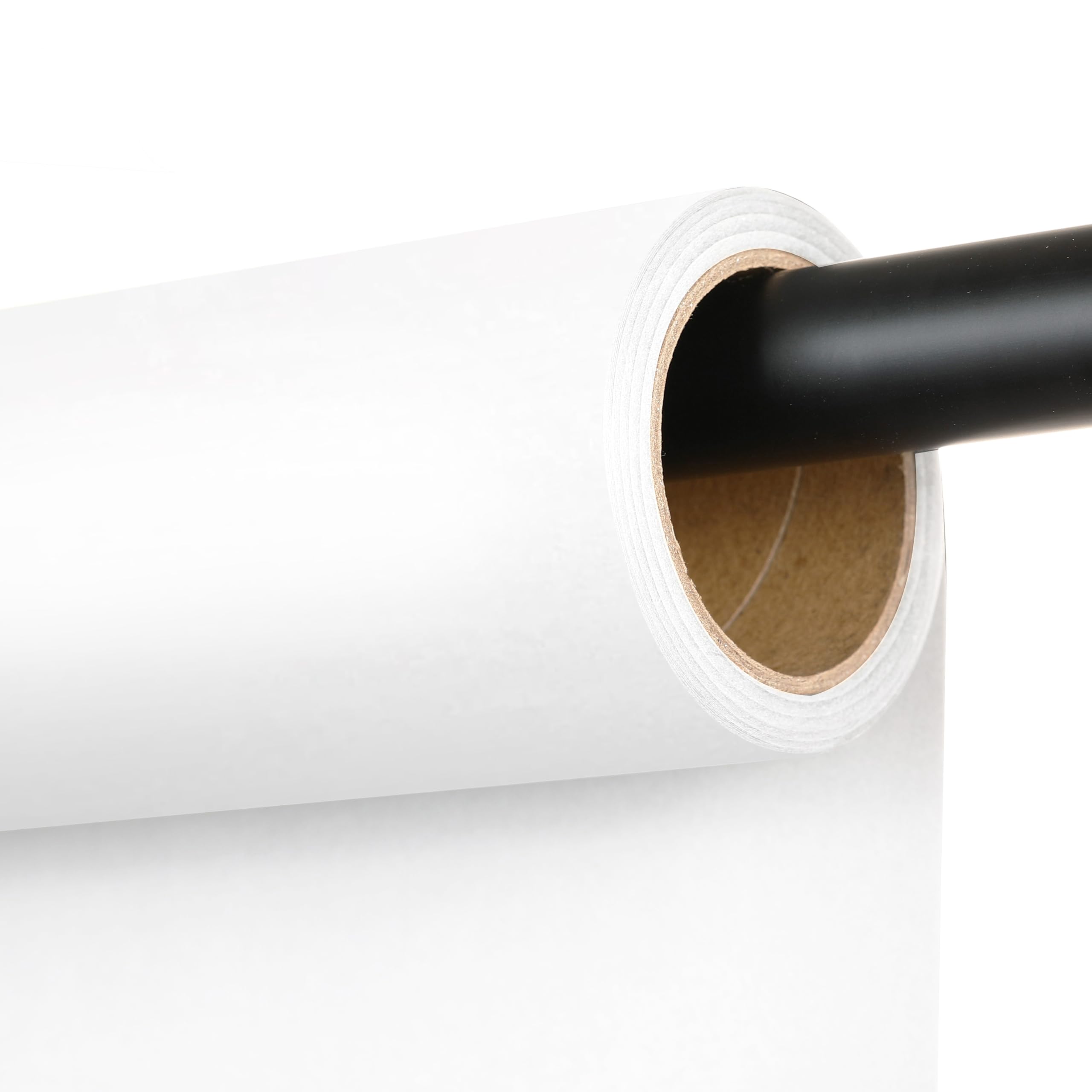 Semessilah Seamless Photography Background Paper Roll, Blue Photo Paper Backdrop for Photography, Video and Streaming (Artic White, 53" x16')