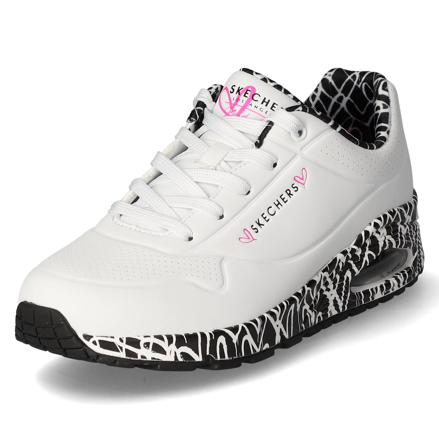 Skechers Uno-Loving Love 155506-WBK, Womens Sneakers, White, 41 EU
