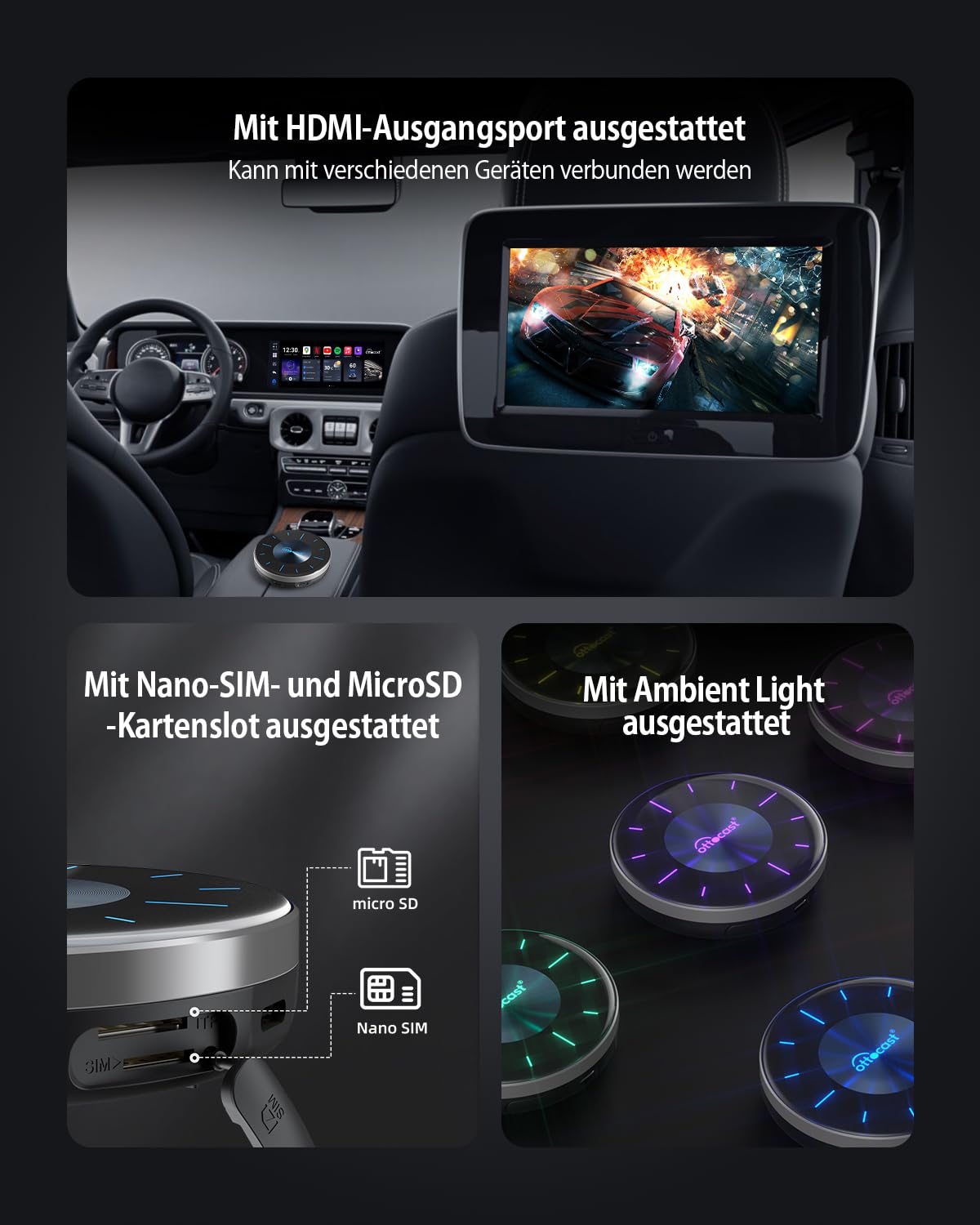 Ottocast -P3-Ai-Box-CarPlay-Android-Auto-Wireless Adapter