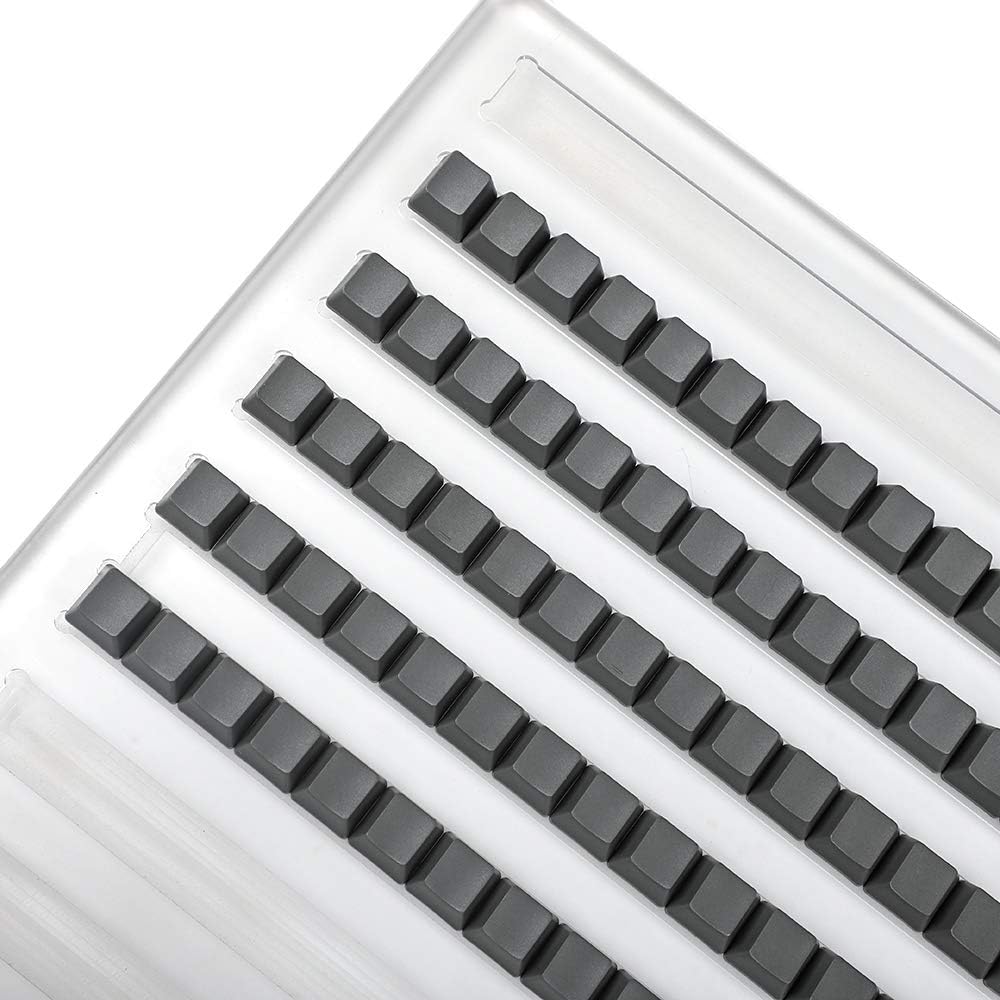 75 Keys OEM Blank PBT Keycaps Suitable for Ortholinear Layout MX Keyboard XD75 ID75 Planck Preonic Niu40 YMD40v2 (Gray)