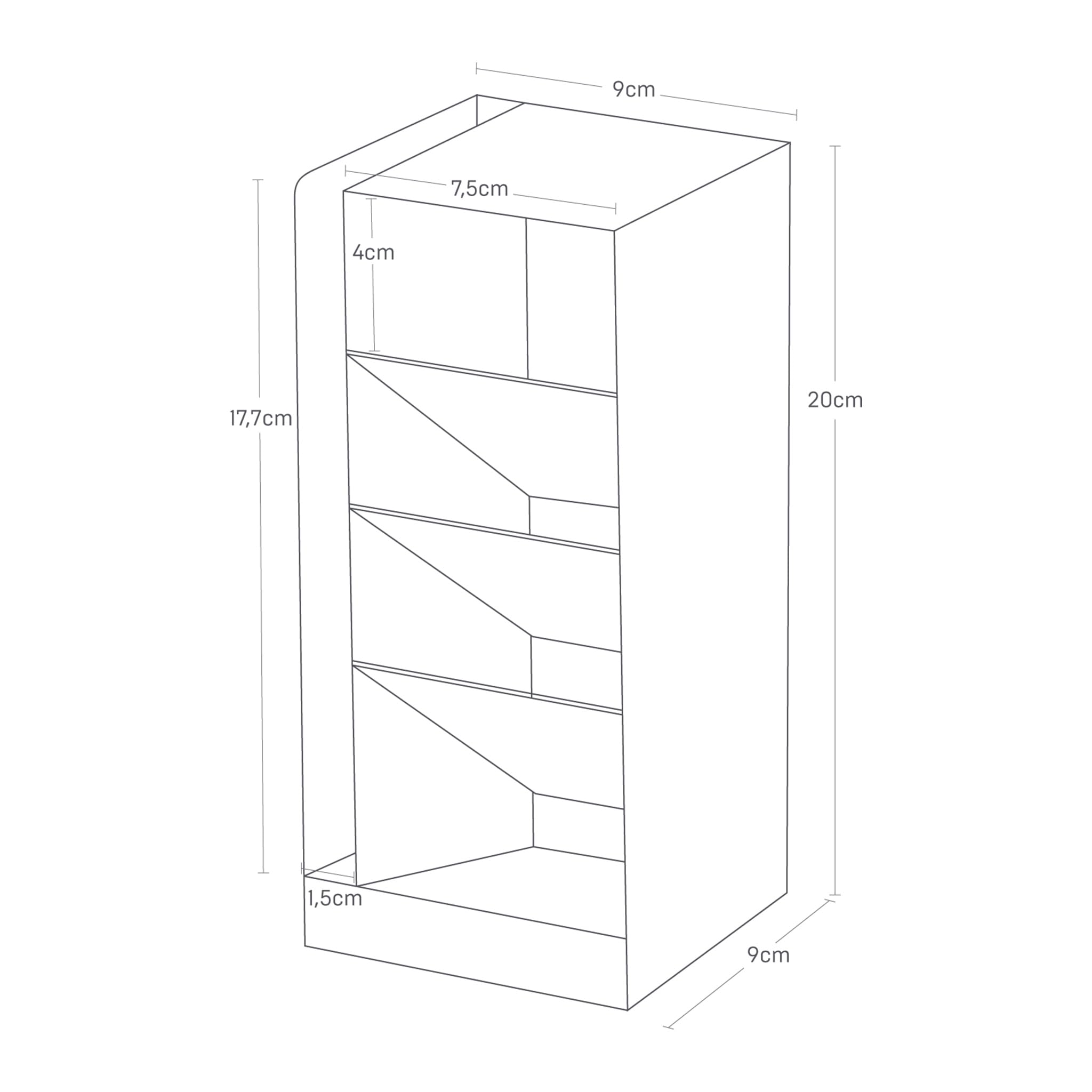 YAMAZAKI 3320 TOWER Pen Stand, black, Steel, 9 x 9 x 20 cm