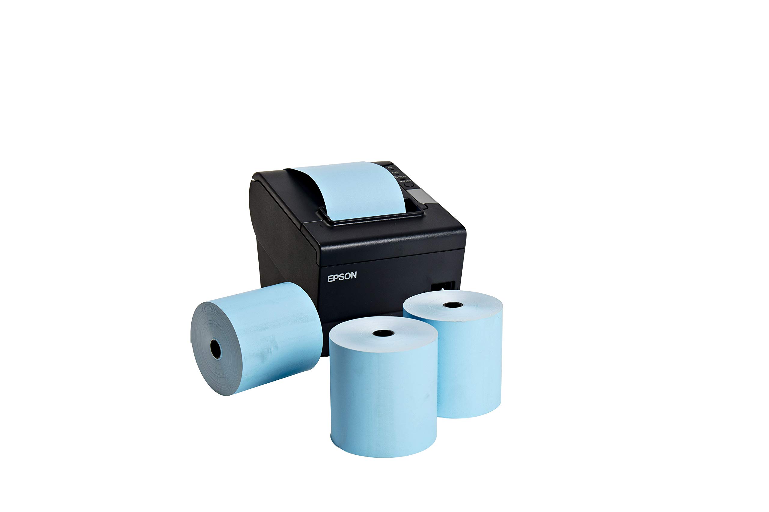 80 x 80 mm-Bleu-Papier thermique Lot de 20 rouleaux de Papier