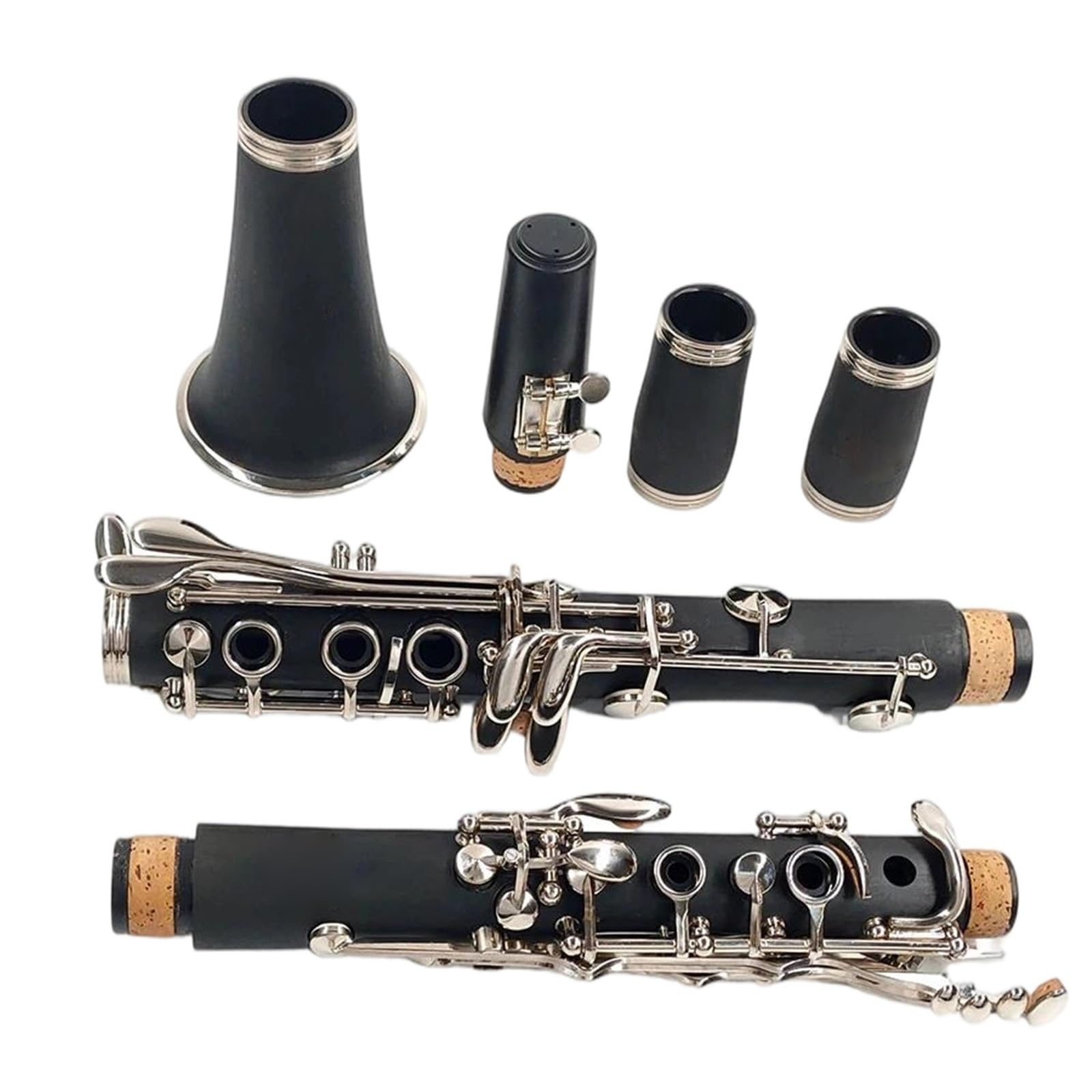 Clarinete Bb Principiante 17 Teclas ABS Material Del Cuerpo Instrumentos Musicales De Viento Madera(E1)