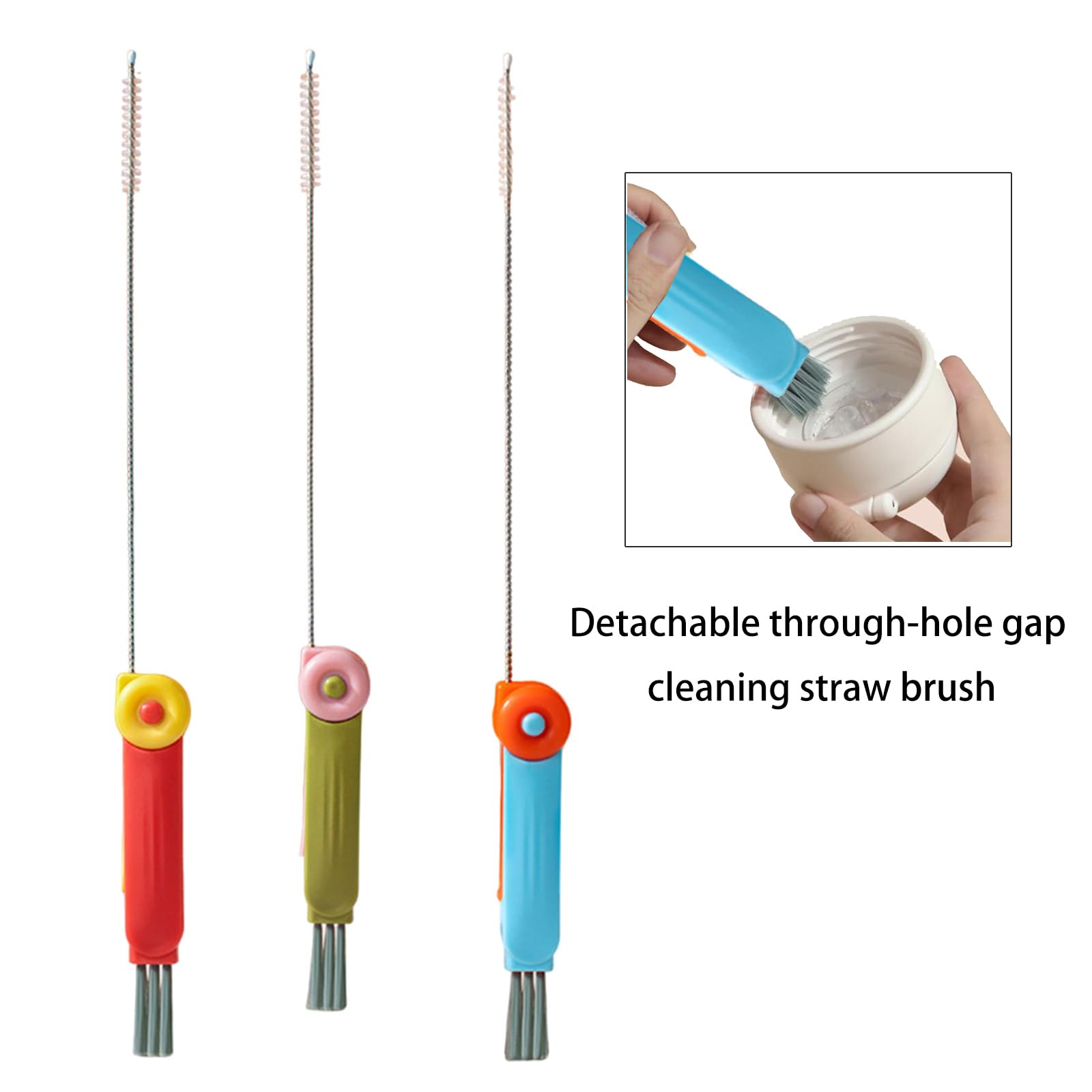 Ergonomic Brush for Hard to Reach Areas in Bottles and Cup Edges Crevice Brush House Hand Tool
