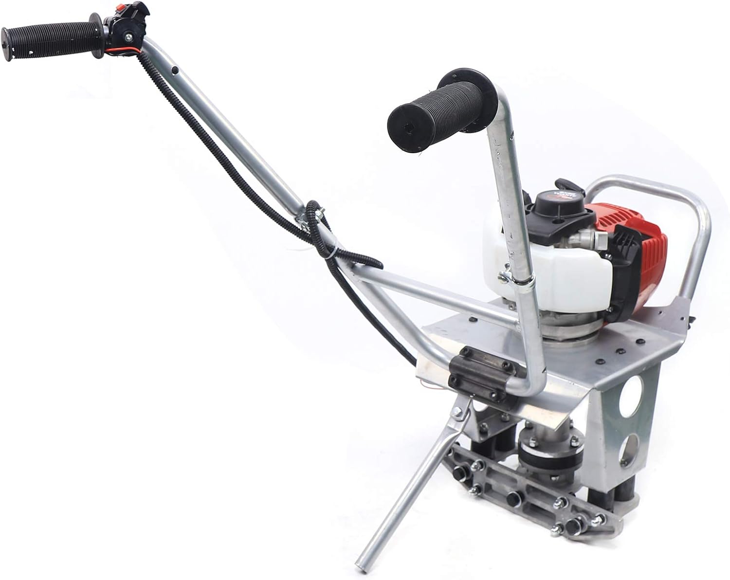 4 Stroke Gas Concrete Wet Screed Commercial Power Screed Vibratory Screed Power Unit Wet Concrete Screed Board Cement Road Construction Fits 1-5M Blade Low Fuel Consumption