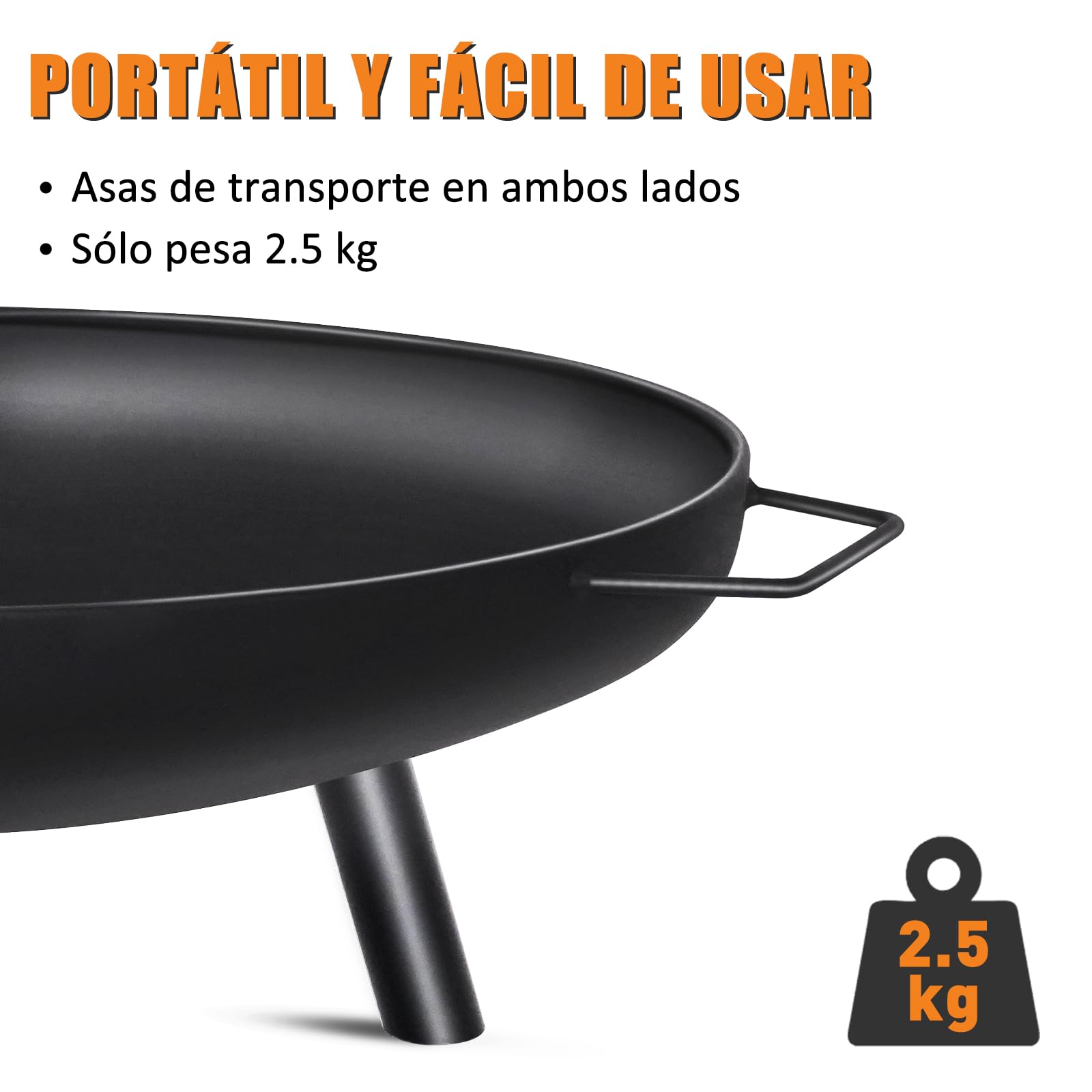 HYCHIKA BETTER TOOLS FOR BETTER LIFE Cuenco de Fuego Diámetro 58 cm para Jardín, Patio y Balcón — view 3