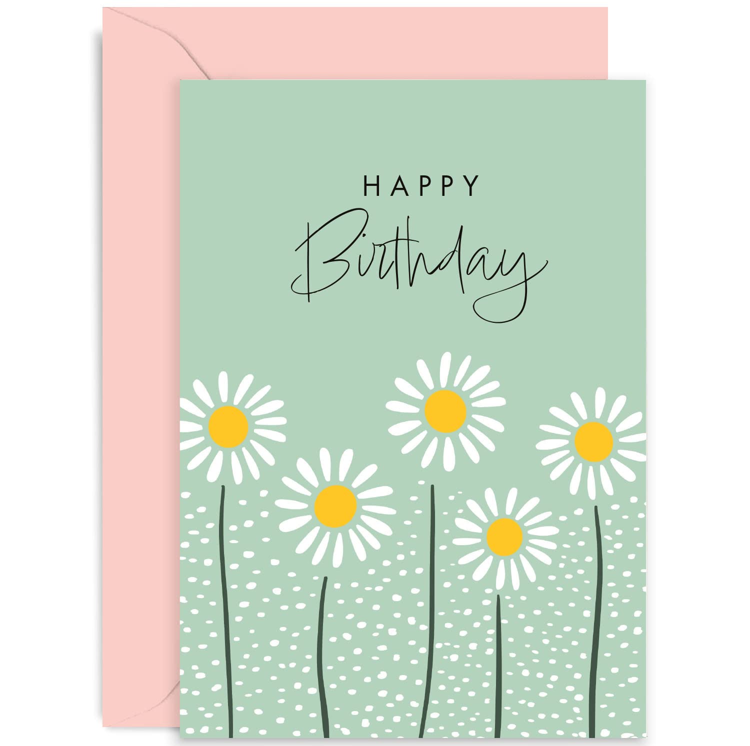 Buy Old English Co. Daisy Flower Happy Birthday Card For Her - Cute