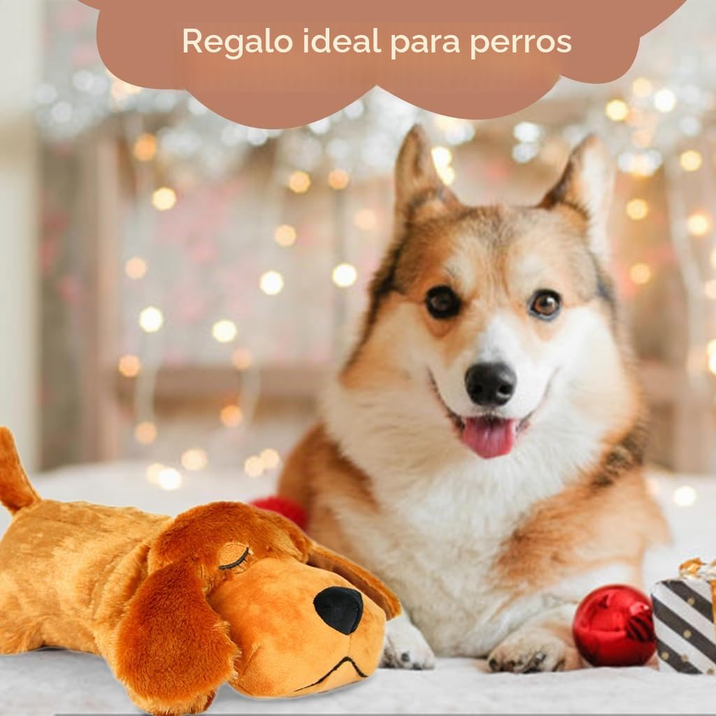 vocheer Juguete de Latido del corazón para Cachorros, Alivio de la ansiedad del Perro, Ayuda calmante para Cachorros, latidos del corazón, Animal de Peluche, Entrenamiento conductual, Ayuda para