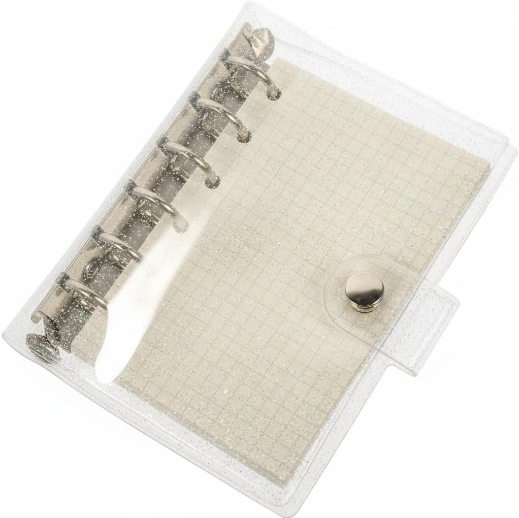 a7 Binder Transparent Personal Organizer Transparent Binder Notebook Notepad (Clear)