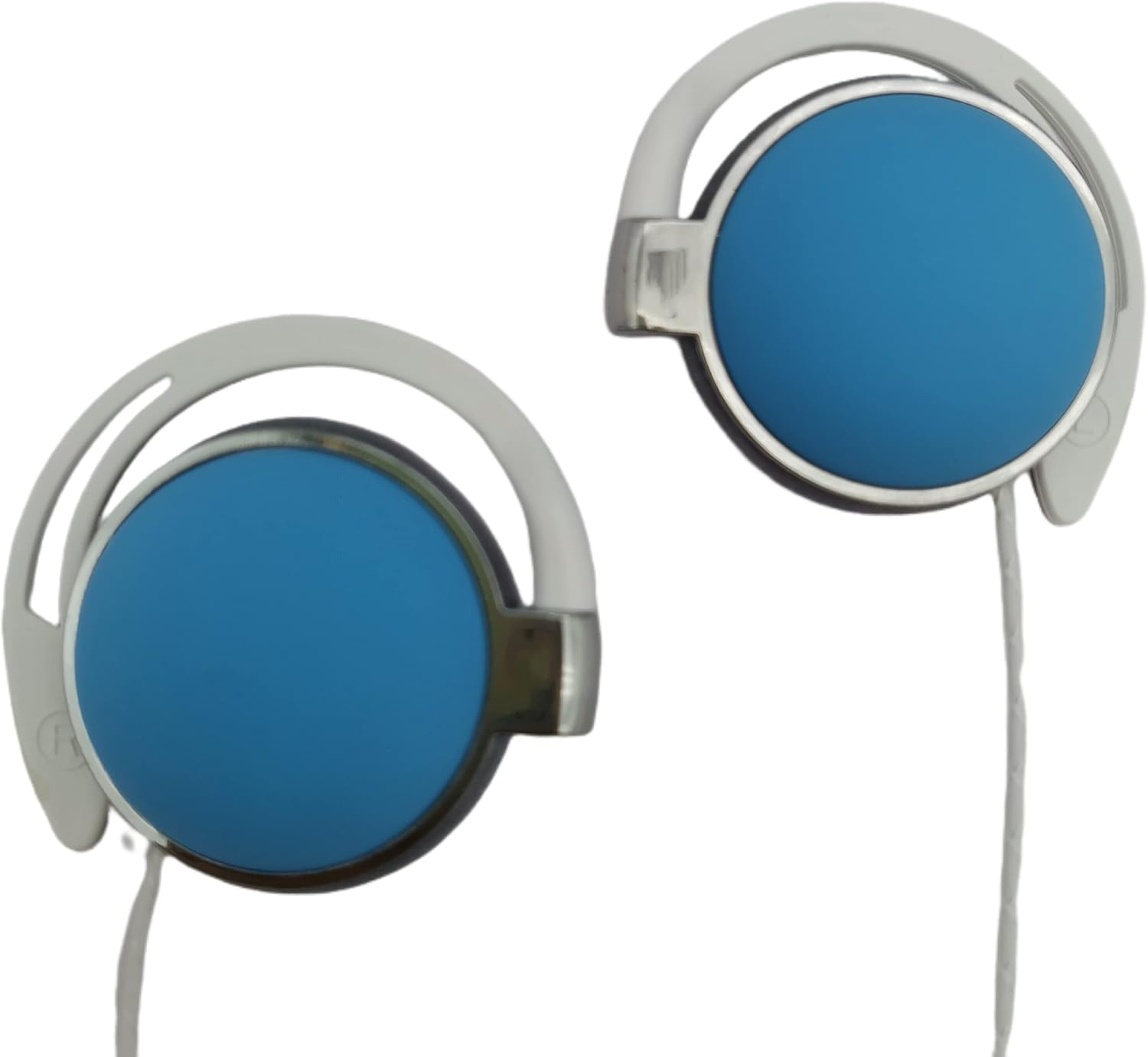 PUTOAHAO Blue 3.5mm Jack Plug Earphones Wired,Slim Clip on Earphones