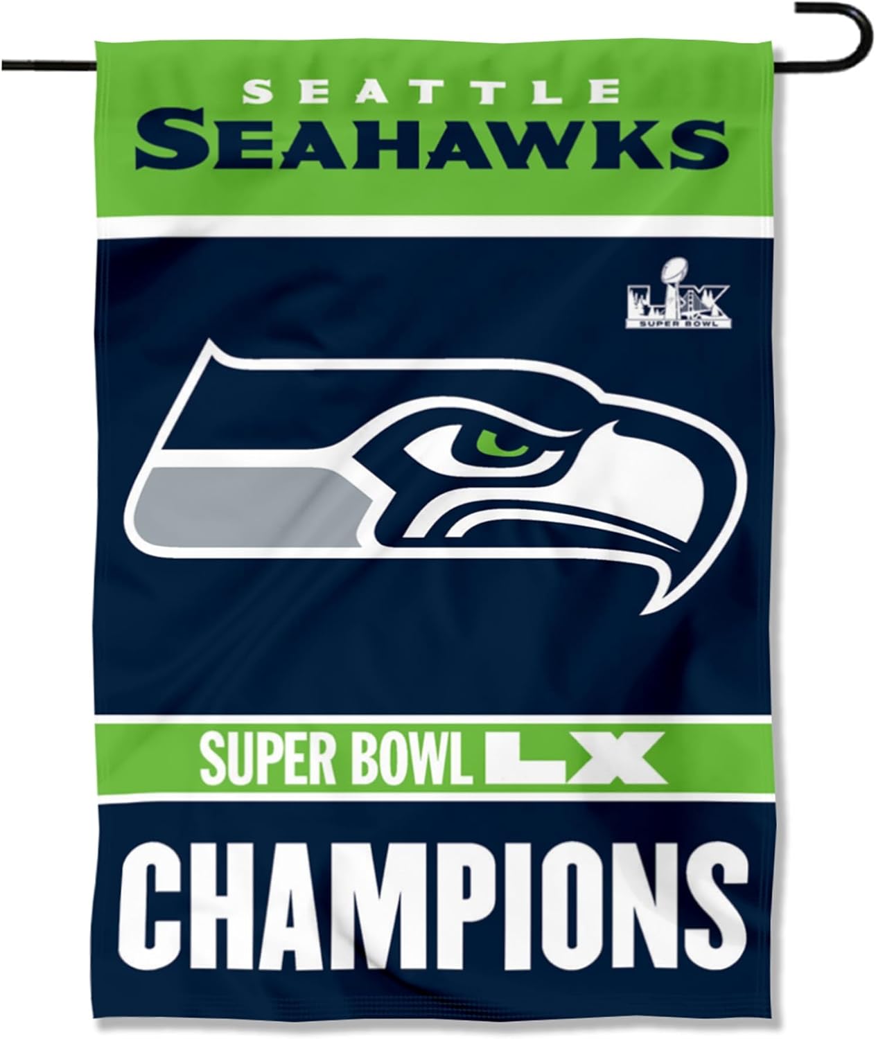 Seattle Seahawks Super Bowl LX Champions Yard Garden Banner Flag