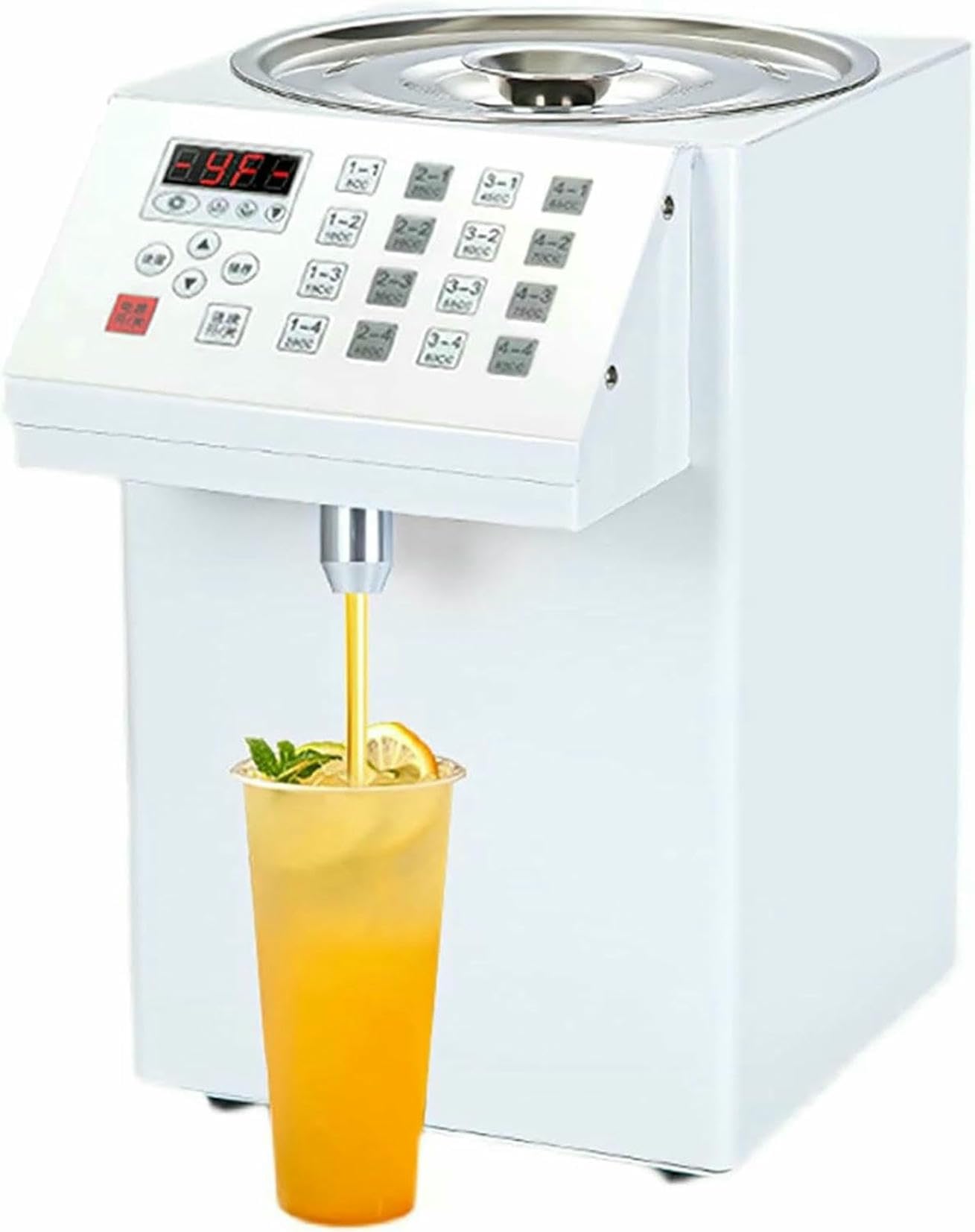 Automatischer Zucker- und Fruktose-Sirup-Verteiler, 8L Kapazität, kommerzielle Maschine für 16 Gruppen, anpassbarer Zuckergehalt für Gletscher und Lounges