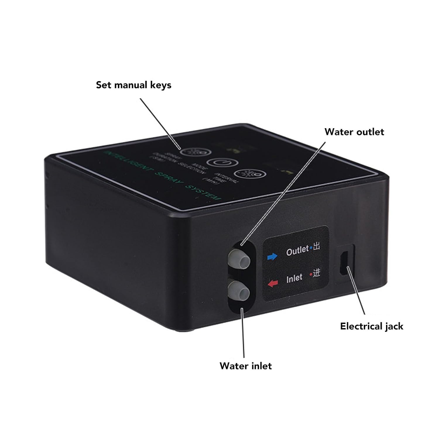 Reptile Fogger Smart Spray System Automatic Timing Humidifier 360 Degree Adjustable Misting Nozzles Mister for Terrarium